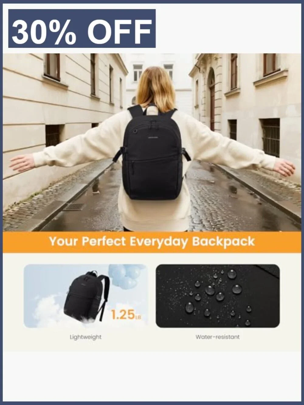 Waterproof Work College Laptop Backpack for Women with Cup Holder Trolley Sleeve